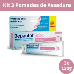 Kit com 3 Cremes Pomada de Assadura 120gr Cada