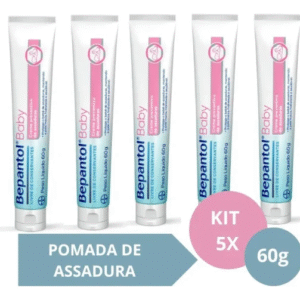Kit com 5 Cremes Pomada de Assadura 120gr Cada