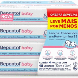 Bepantol Baby Leve 4 Pague 3 Kit 192 Lenços Umedecidos